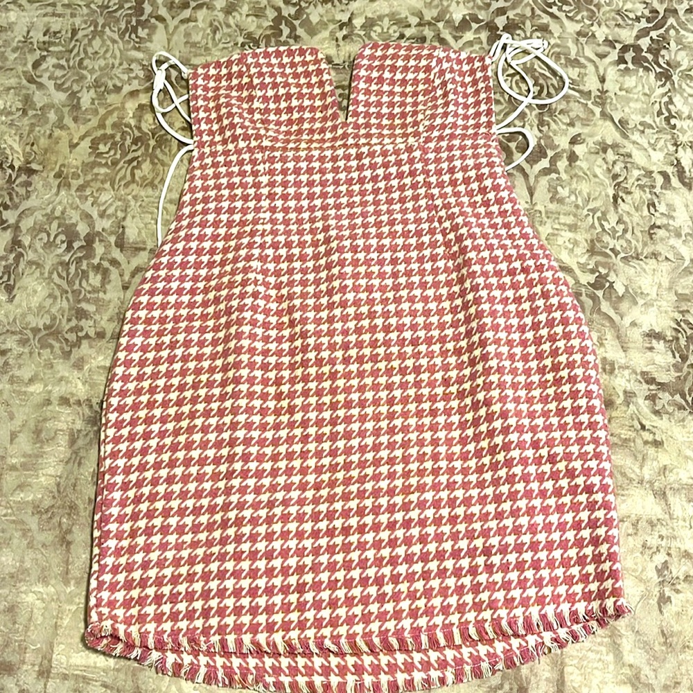 Saints + Secrets white and pink strappy dress